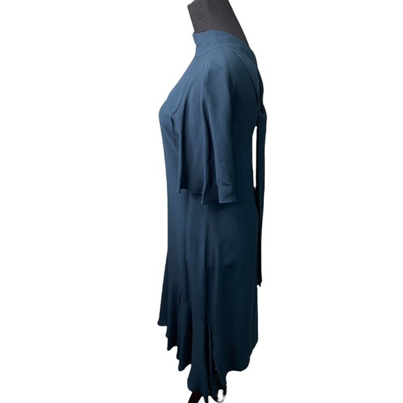 Nordstrom Lewit Tie Back Cady Dress Womens Sz 4 Green Scarab $399 - Picture 4 of 6